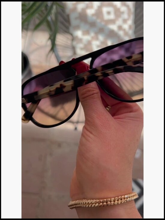 Oversized Polarized Aviator Sunglasses for Women with Acetate TR90 Frame UV main image 7